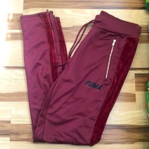 Puma Burgundy Straight Leg Pants S